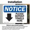 Signmission Please Deposit Towels Here (Down Sign With Symbol), 10 in W x Rectangle, Vinyl Decal OS-2PACK-NS-D-710-L-17364 - alternate 3